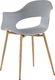 Beliani Zestaw 2 krzeseł szary UTICA 4