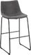 Beliani Zestaw 2 krzeseł barowych szary FRANKS 2
