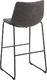 Beliani Zestaw 2 krzeseł barowych szary FRANKS 5