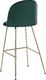 Beliani Zestaw 2 krzeseł barowych welurowy zielony ARCOLA 4