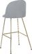 Beliani Zestaw 2 krzeseł barowych welurowy szary ARCOLA 4
