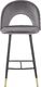 Beliani Zestaw 2 krzeseł barowych welurowy szary FALTON 3