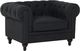 Beliani Fotel grafitowy CHESTERFIELD 1