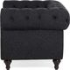 Beliani Fotel grafitowy CHESTERFIELD 3