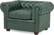 Beliani Fotel ekoskóra zielony CHESTERFIELD 1