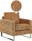 Beliani Fotel sztruksowy jasnobrązowy VIND 1