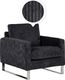 Beliani Fotel sztruksowy czarny VIND 1