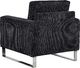 Beliani Fotel sztruksowy czarny VIND 2