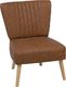 Beliani Fotel ekoskóra brązowy VAASA 1