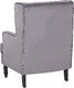 Beliani Welurowy fotel z podnóżkiem szary SANDSET 4