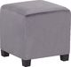 Beliani Welurowy fotel z podnóżkiem szary SANDSET 7