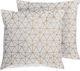 Beliani Zestaw 2 poduszek dekoracyjnych geometryczny wzór 45 x 45 cm złoty SEDUM 1