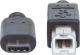 Kabel USB Manhattan USB-C - USB-B 1 m Czarny (353304) 2