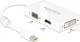 Adapter AV Delock DisplayPort Mini - HDMI - D-Sub (VGA) - DVI biały (62630) 1