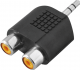 Adapter AV LogiLink Jack 3.5mm - RCA (Cinch) x2 czarny (CA1001) 1