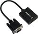 Adapter AV Approx! HDMI - D-Sub (VGA) + Jack 3.5mm czarny 1