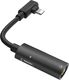 Adapter USB Hoco LS19 USB-C - Jack 3.5mm Czarny  (6957531080749) 3