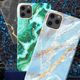 Kingxbar Kingxbar Marble Series eleganckie etui pokrowiec z nadrukiem marmur iPhone 11 fioletowy 1