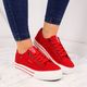 Big Star Trampki damskie na platformie czerwone Big Star HH274053 41 3
