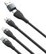 Kabel USB Baseus USB-C - USB-C + microUSB + Lightning 1.2 m Czarny (baseus_20210316135421) 8