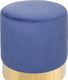 Beliani Puf welurowy 39 cm niebieski SOPHIA 2