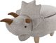 Beliani Pufa zwierzak ze schowkiem szara TRICERATOPS 5