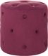 Beliani Puf welurowy 40 cm burgundowy COROLLA 1