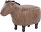 Beliani Pufa zwierzak brązowa HORSE 1