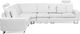 Beliani Narożnik skórzany lewostronny biały STOCKHOLM 2