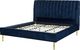 Beliani Łóżko welurowe 180 x 200 cm niebieskie MARVILLE 4