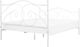 Beliani Łóżko metalowe 140 x 200 cm białe DINARD 3