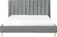 Beliani Łóżko welurowe 160 x 200 cm szare VILLETTE 2