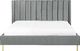 Beliani Łóżko welurowe 180 x 200 cm szare VILLETTE 2