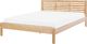 Beliani Łóżko drewniane 160 x 200 cm jasne CARNAC 1