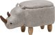 Beliani Pufa zwierzak ze schowkiem jasnoszara RHINO 1