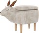 Beliani Pufa zwierzak ze schowkiem beżowa REINDEER 1