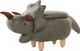 Beliani Pufa zwierzak ze schowkiem zielona TRICERATOPS 1
