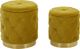 Beliani Zestaw 2 pufów ze schowkiem musztardowy PUEBLO 1