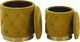 Beliani Zestaw 2 pufów ze schowkiem musztardowy PUEBLO 2