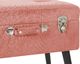 Beliani Stołek ze schowkiem sztruksowy różowy MALLARD 7