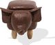 Beliani Pufa zwierzak ze schowkiem ciemnobrązowa ELEPHANT 3