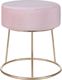 Beliani Stołek welurowy 35 cm różowy DELCO 1