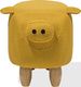Beliani Pufa zwierzak żółta PIGGY 3