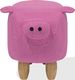 Beliani Pufa zwierzak różowa PIGGY 3