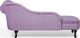 Beliani Szezlong welurowy prawostronny różowy NIMES 4