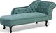 Beliani Szezlong welurowy prawostronny miętowy NIMES 2