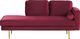 Beliani Szezlong welurowy prawostronny bordowy MIRAMAS 1