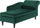 Beliani Szezlong welurowy prawostronny szmaragdowy LUIRO 2