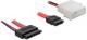 Delock SATA - SATA Slimline + Molex, 0.15m, Czerwony (84789) 2