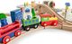 Ecotoys Drewniana kolejka tory pociąg na baterie 69 elementów Ecotoys universal 5